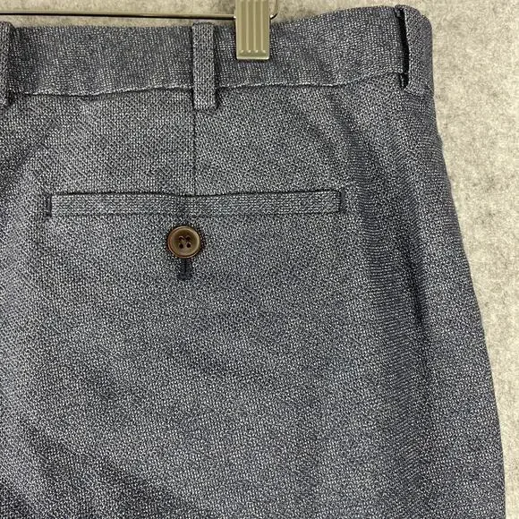 Charles Tyrwhitt Pants Mens 38x34 Blue Stretch Textured Trouser Slim Fit NEW - Picture 13 of 16